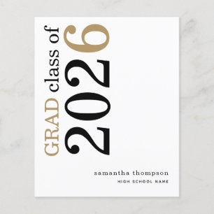 Budget Black Gold 2024 Faire-part de graduation