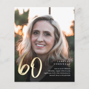 Budget Black Gold 60th Photo Anniversaire Invitati