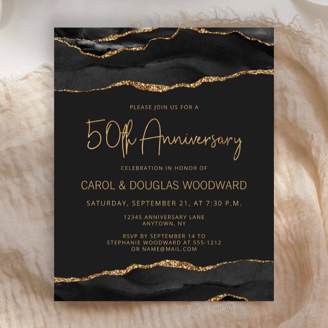 Budget Black Gold Agate Dark 50th Anniversary (Créateur téléchargé)