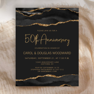 Budget Black Gold Agate Sombre 50e Anniversaire