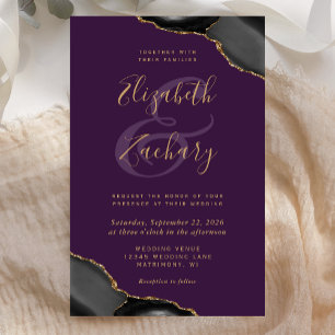 Budget Black Gold Agences Corners Purple Mariage