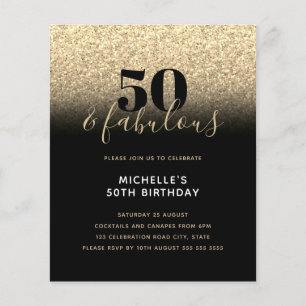 Budget Black Gold Parties scintillant 50e annivers
