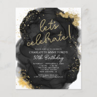 Budget Black Gold Parties scintillant Encre d'alco