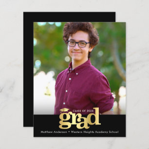 Budget Black Gold Photo Graduation Gras Casquette 