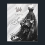 Budget Black Parties scintillant robe douce 16 Inv<br><div class="desc">Budget Silver Black Parties scintillant Étincelle Robe Princesse Sweet 16 Invitation</div>