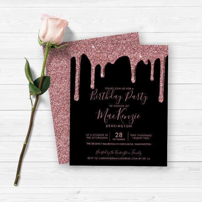 BUDGET Black Rose Gold Parties scintillant Drithda (Créateur téléchargé)