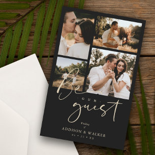 Budget Black Trendy Collage Wedding