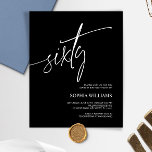 Budget Black & White 60e anniversaire Invitation<br><div class="desc">*** Veuillez saisir H015 dans la recherche de magasin pour trouver tous les articles correspondants *** Ou visitez notre Collection Minimaliste Noir & Blanc. *** Ce design de haute qualité est facile à customiser pour correspondre à vos couleurs, styles et thèmes mariages. Pour plus de personnalisation, cliquez sur le lien...</div>