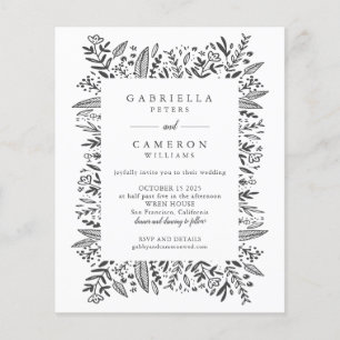 Budget Blanc Floral Line Art Mariage All-in-One