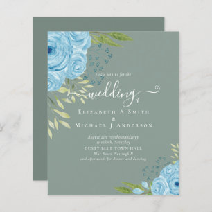 BUDGET Bleu Dusty Budget Mariage Rose