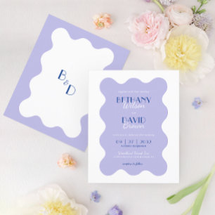 BUDGET Bleu Lavande Vague Monogramme Mariage