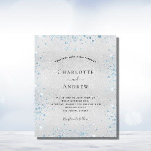 Budget bleu parties scintillant d'hiver mariage