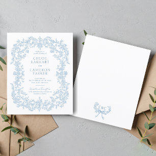 BUDGET Bleu victorien Ligne baroque Mariage d'art