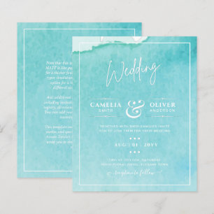Budget BLIZZARD BLUE Watercolor Plage Mariage