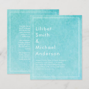 Budget BLIZZARD BLUE Watercolor Plage Mariage