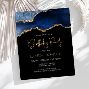 Budget Blue Agate Chaque année Anniversaire Invita