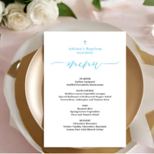 Budget Blue Boy Floral Wreath Baptiser Menu