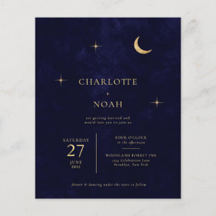 BUDGET Blue Celestie Gold Moon Star Mariage photo