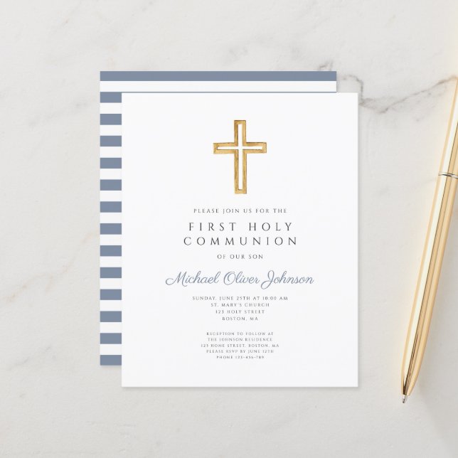 Budget Blue Cross Garçon religieux Première commun (Devant/Arrière en situation)