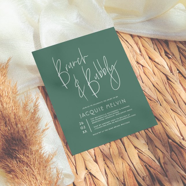 Budget Blue & Green Brunch & Bubbly Fête des marié (Créateur téléchargé)