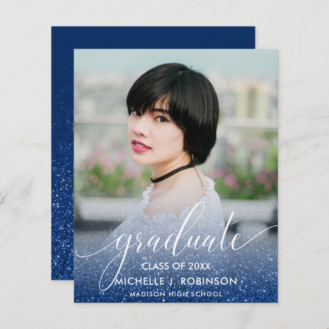 BUDGET BLUE Parties scintillant Ombre Girly Photo  (Devant / Derrière)