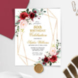 Budget Blush & Bourgogne Invitation du 80e anniver<br><div class="desc">*** Veuillez saisir H035 dans la recherche de magasin pour trouver tous les articles correspondants *** Ou visitez notre collection de Roses rose et bordeaux. *** Ce design de haute qualité est facile à customiser pour correspondre à vos couleurs, styles et thèmes d'anniversaire. Pour plus de personnalisation, cliquez sur le...</div>