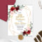 Budget Blush & Bourgogne Invitation du 80e anniver