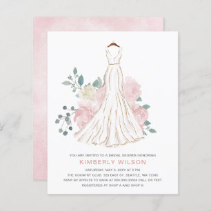 Budget Blush Floral Mariage Fête des mariées robe