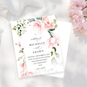 Budget Blush Pink & Eucalyptus Floral Mariage 2