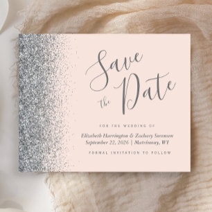 Budget Blush Pink Silver Wedding Enregistrer la da