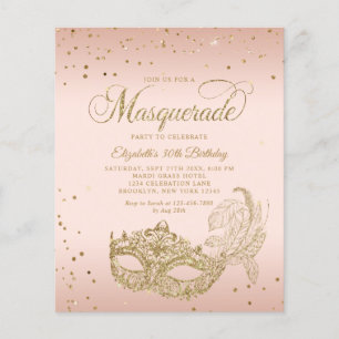 BUDGET Blush Rose Gold Photo Mascarade Anniversair