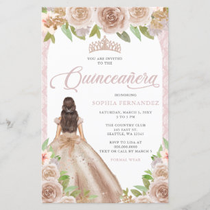 Budget Blush Rose Gold Princesse Tiara Quinceañera