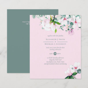 BUDGET Blush rose Magnolias Sage Eucalyptus mer