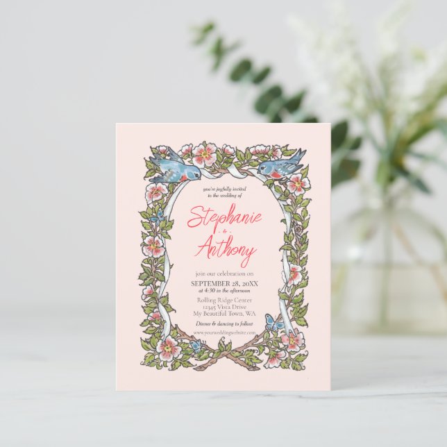 Budget Blush Rose rose et Inséparable Mariage Past (Debout devant)