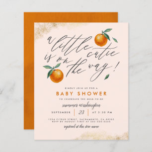 Budget Blush Un Petit Baby shower Orange Cutie