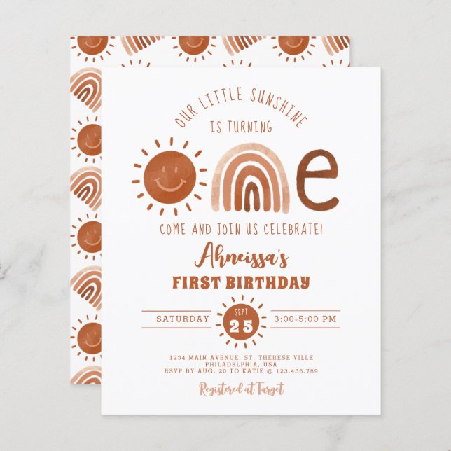 Budget Bohème Arc-en-ciel Petit Soleil Premier Ann (Devant / Derrière)