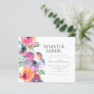 Budget Boho Aquarelle Fleur Brich Brunch Bubbly