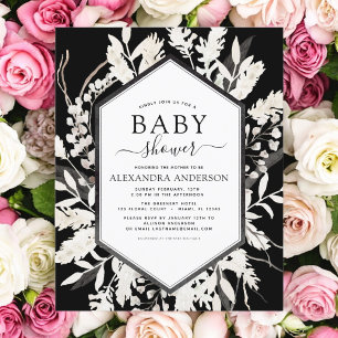 Budget Boho Beige Black Botanique Baby shower