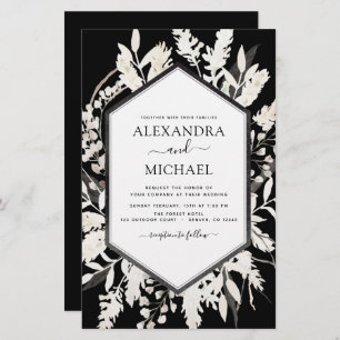 Budget Boho Black Beige Botanique Mariage