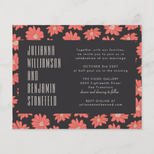Budget Boho Botanique Noir Rouge Floral Mariage