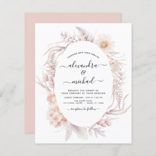 Budget Boho Chic Dusty Pink Desert Mariage