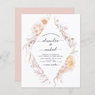 Budget Boho Chic Dusty Pink Desert Mariage