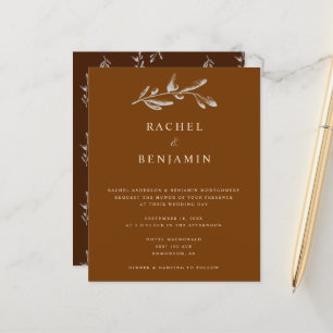 Budget Boho Chic Mariage Élégant Cuivre en terre c