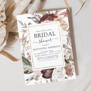 Budget Boho Dusty Pink Burgundy Fête des mariées