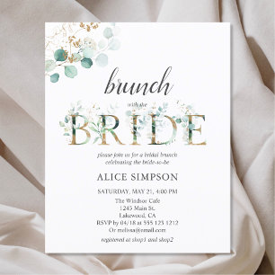 Budget Boho Eucalyptus Feuille Bridal Brunch Douch