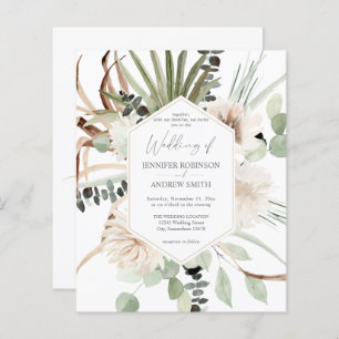 Budget Boho Eucalyptus Palm Leaf & Floral Mariage