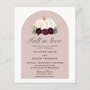 Budget Boho Fall In Loy Floral Citrouille Mariage