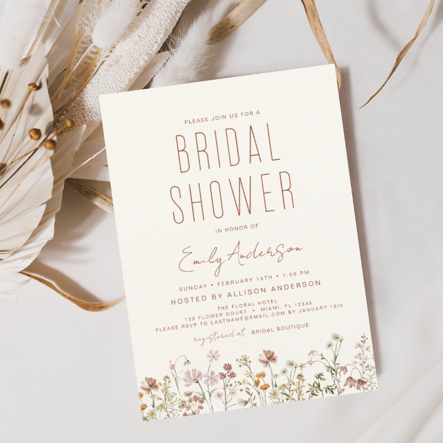 Budget Boho Fleur sauvage Fête des mariées élégant (Créateur téléchargé)