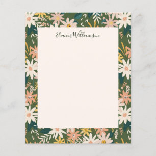 Budget Boho Floral Baby shower vert Merci