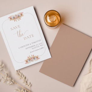 Budget Boho Floral Enregistrer La Carte Date Annon